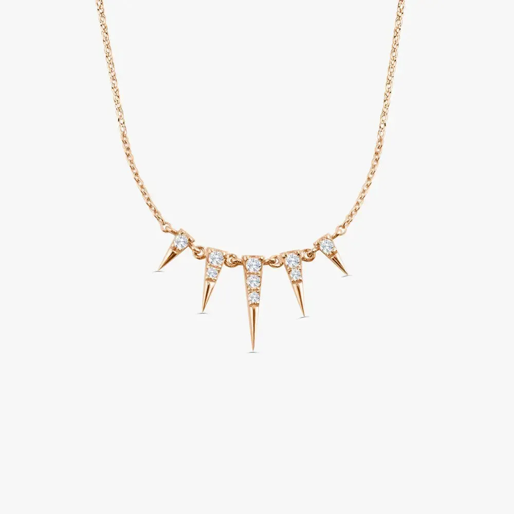 0.18CTW Diamond Spike Necklace