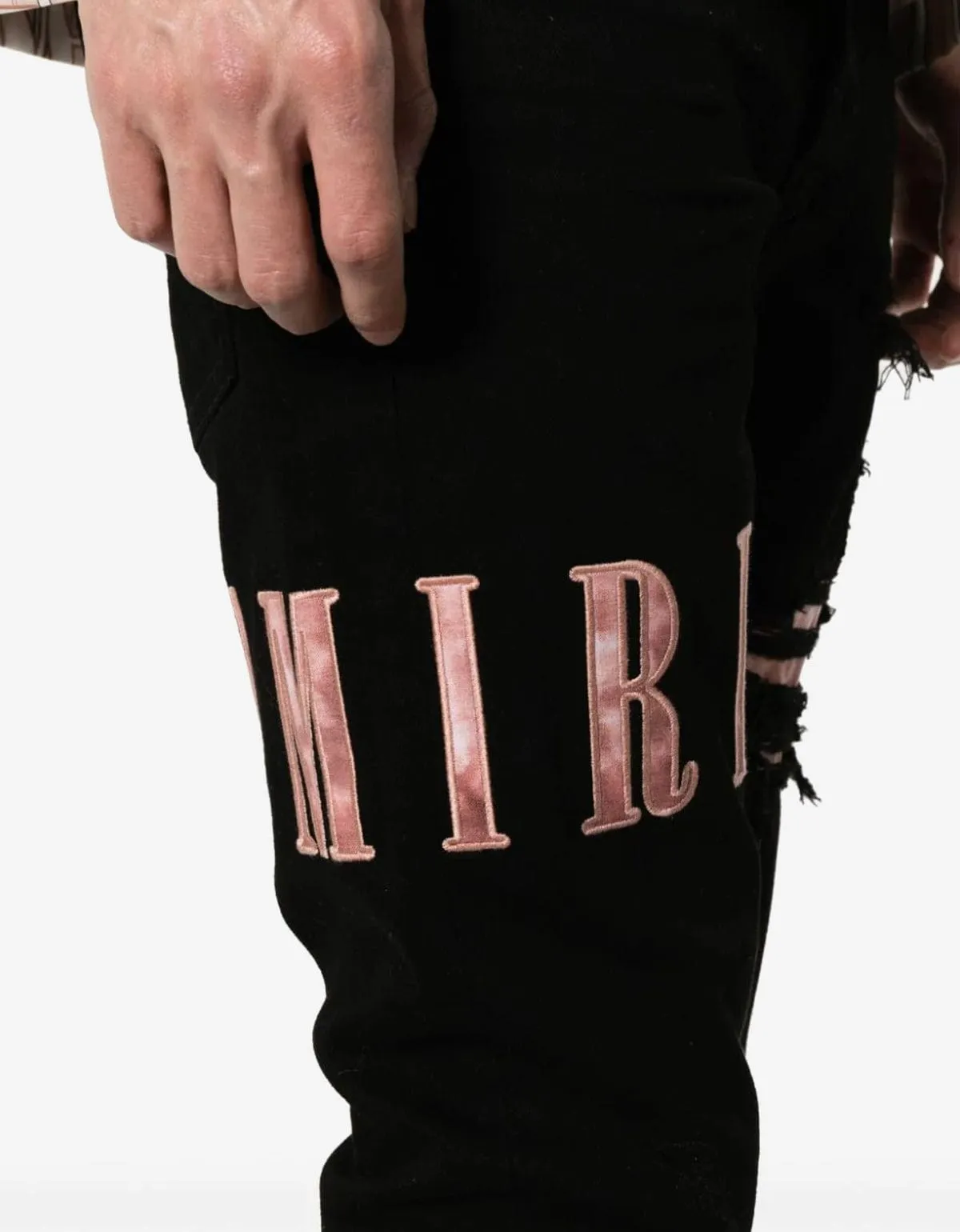 Amiri Jeans Black Tie Dye Core Logo