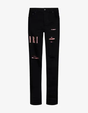 Amiri Jeans Black Tie Dye Core Logo