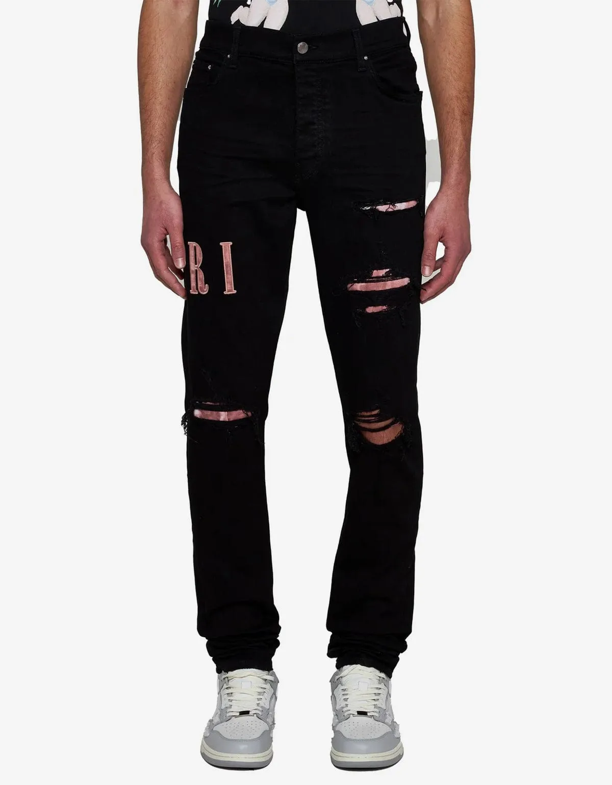 Amiri Jeans Black Tie Dye Core Logo