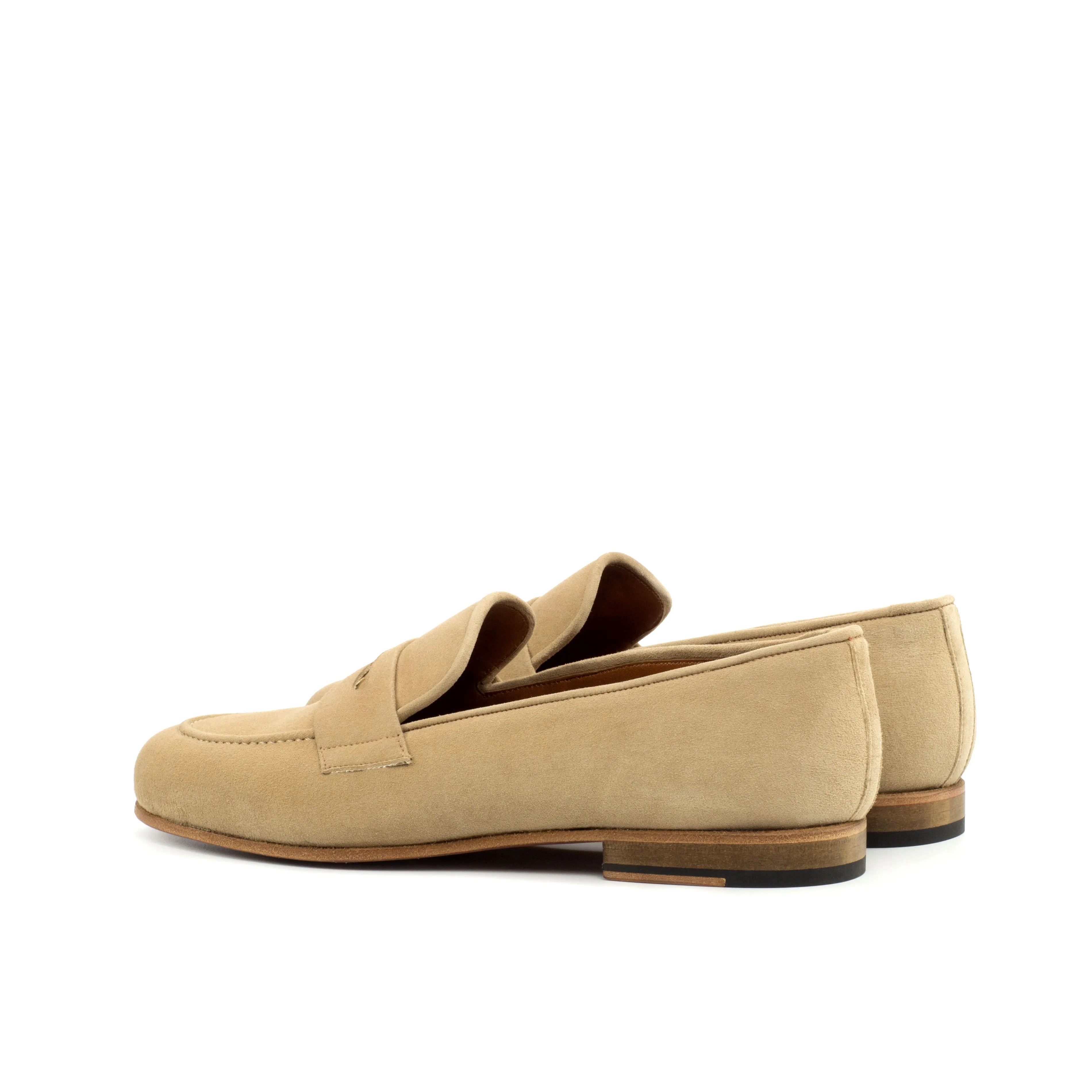 DapperFam Enzo in Camel Men's Italian Suede Slipper