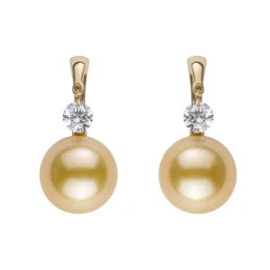 Golden Twinkling Diamond Studs