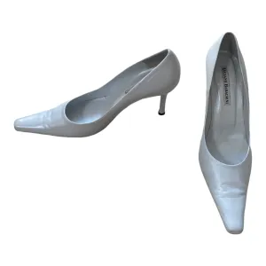 Luciano Barachini Leather Heels White UK 4.5 EU 37.5