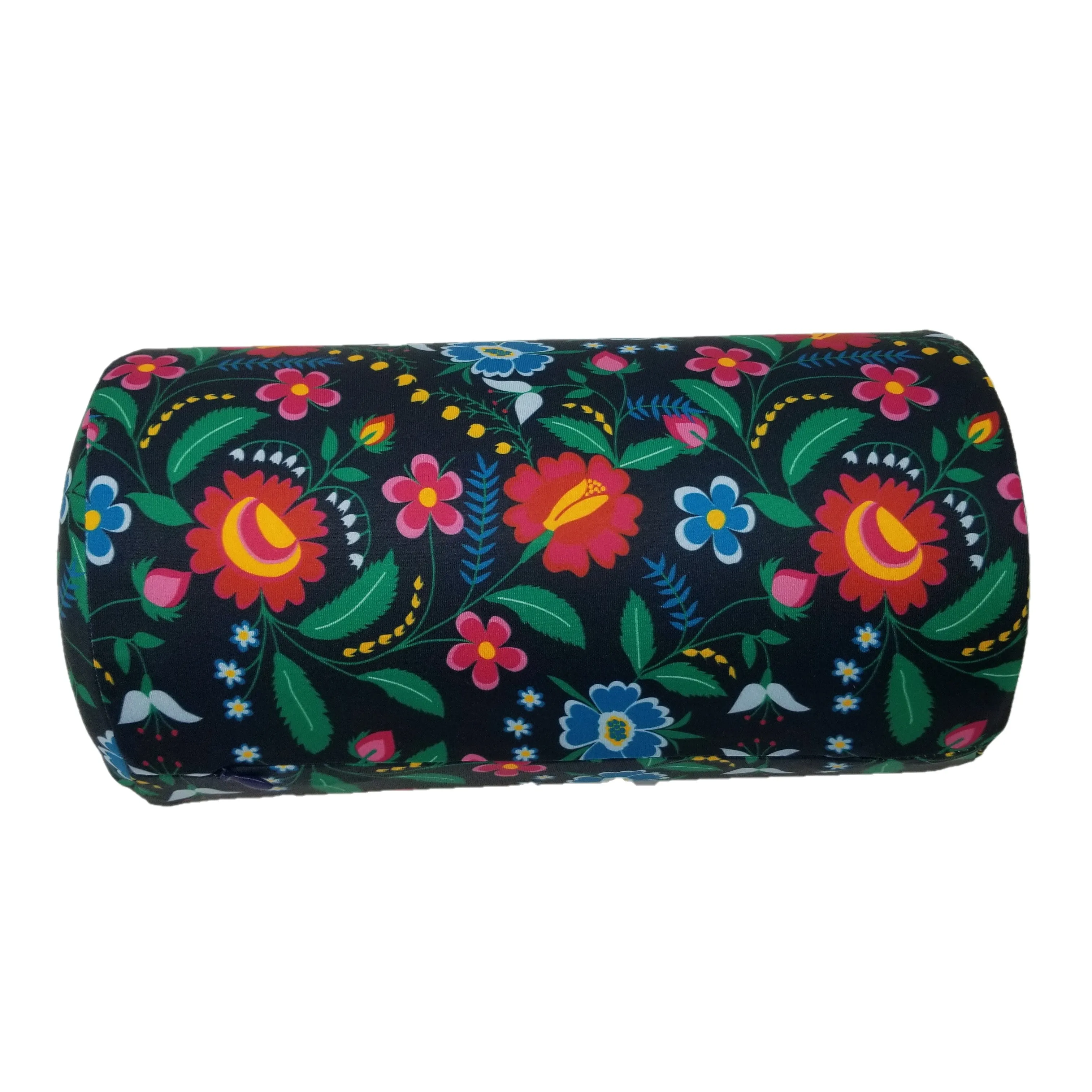 Memory Foam Bolster Tube Roll Pillow with Removable Cover