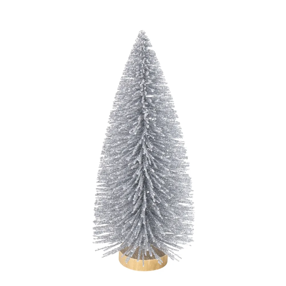 Naturals Glitter Spiky Tree Asst (14cm)