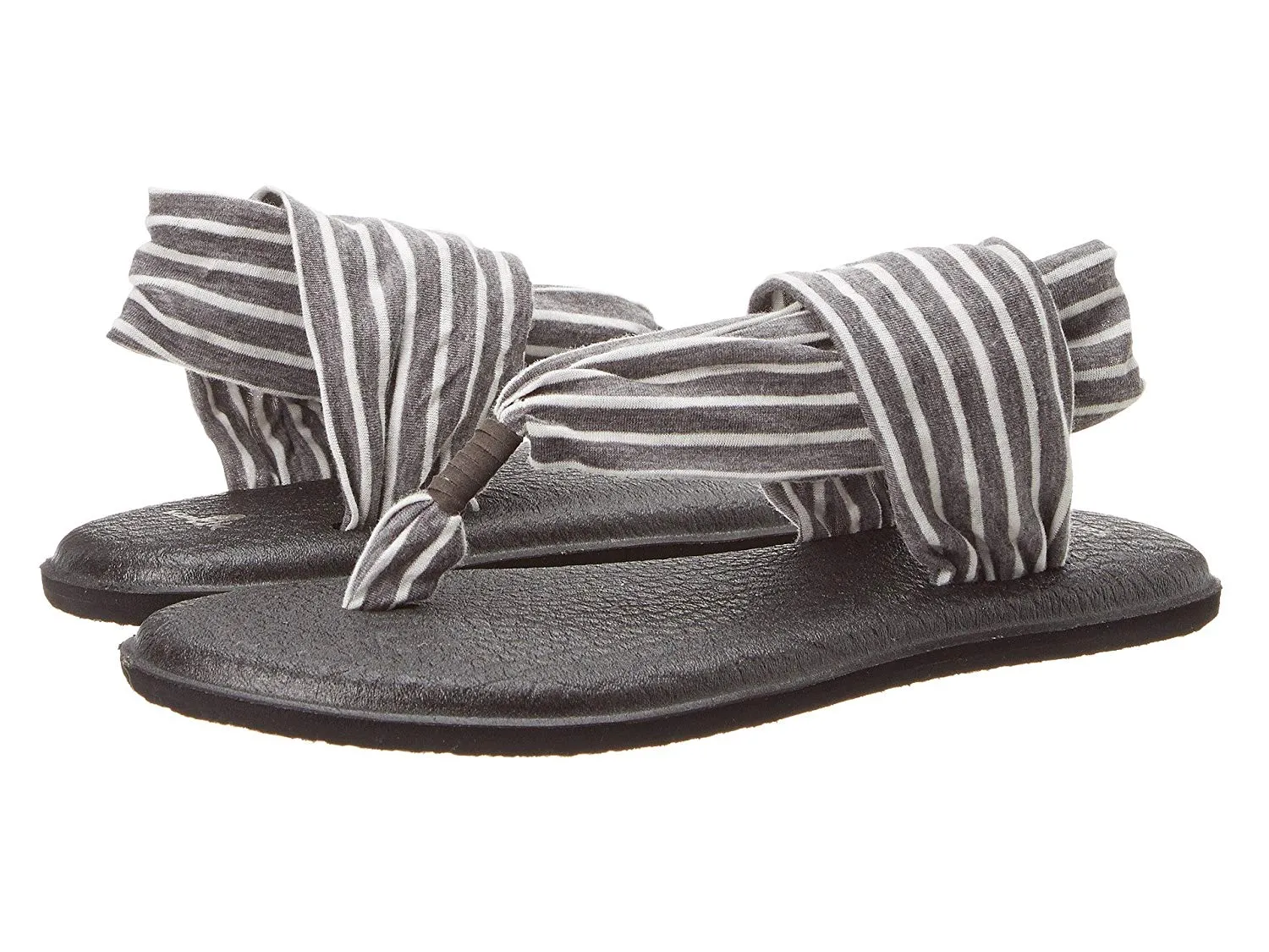 Sanuk Women's Yoga Sling 2 Prints Charcoal Natural Stripes Sandals - Women's