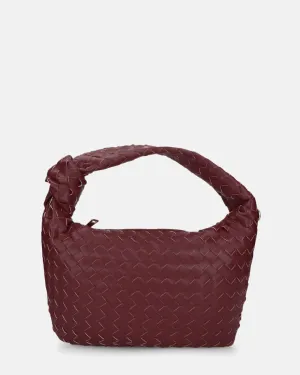 TAYLOR - borsa a spalla burgundy intrecciata