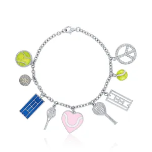 Tennis 10 Charm Bracelet