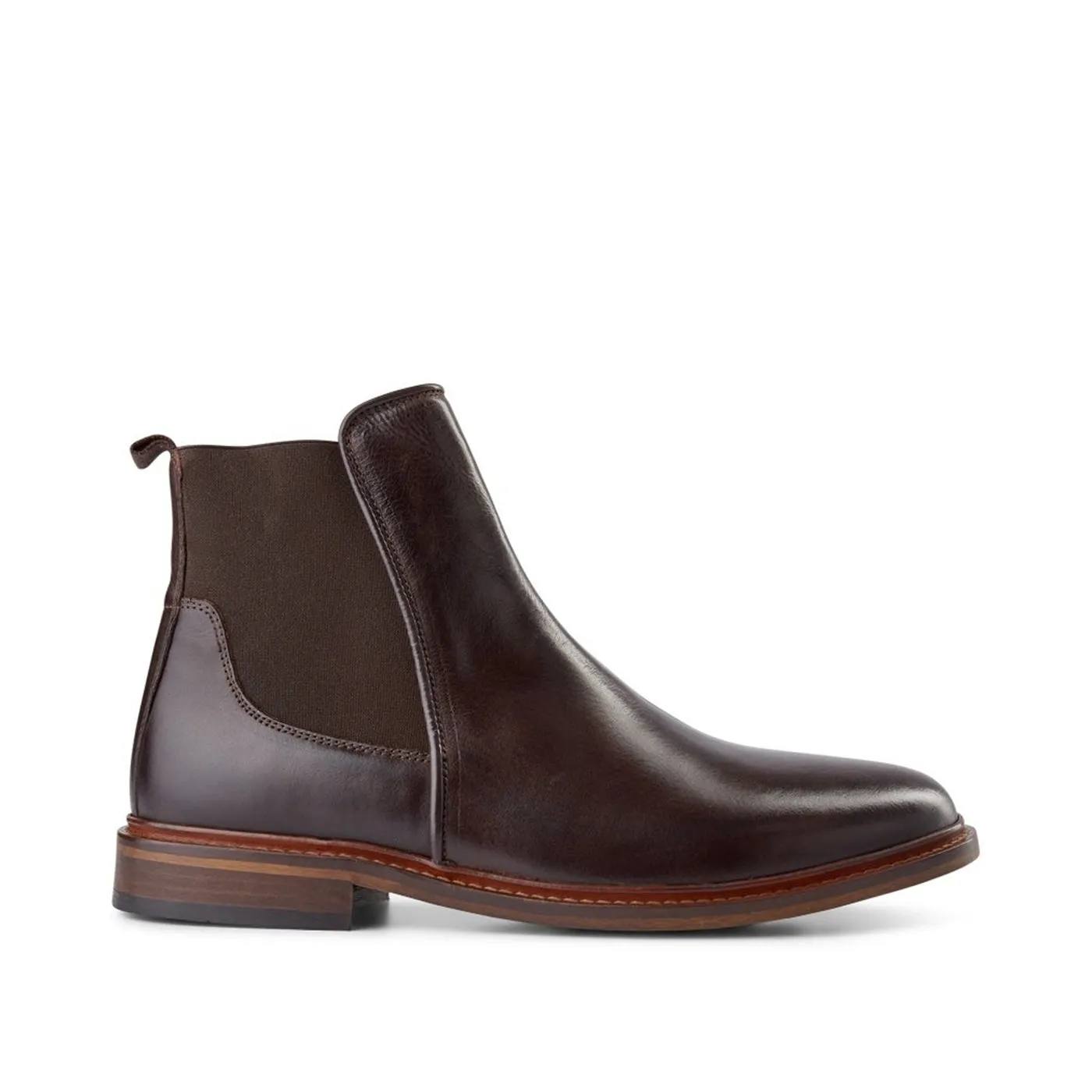 Wyatt Leather Chelsea Boot - BROWN